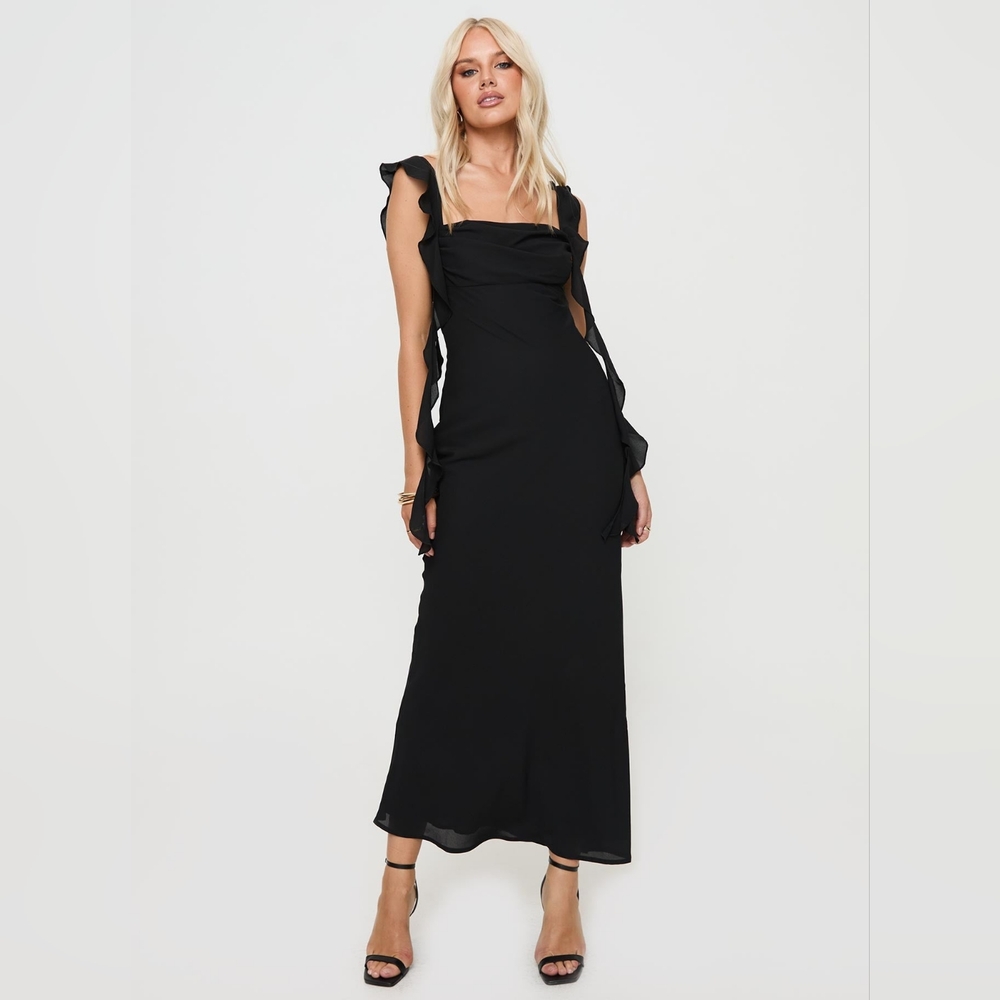 Princess Polly Strapless Black Dress - Picture 2 of 4